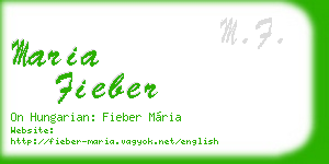 maria fieber business card